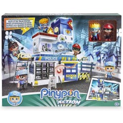 giochi preziosi pinypon action stazione di polizia con 2 personaggi mix&match e accessori