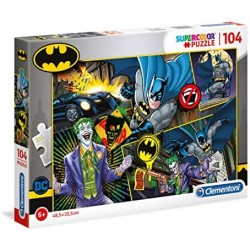 Clementoni - 25708 - Supercolor Puzzle - Batman - 104 pezzi - Made in Italy - puzzle bambini 6 anni+