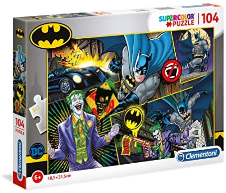 Clementoni - 25708 - Supercolor Puzzle - Batman - 104 pezzi - Made in Italy  - puzzle bambini 6 anni+