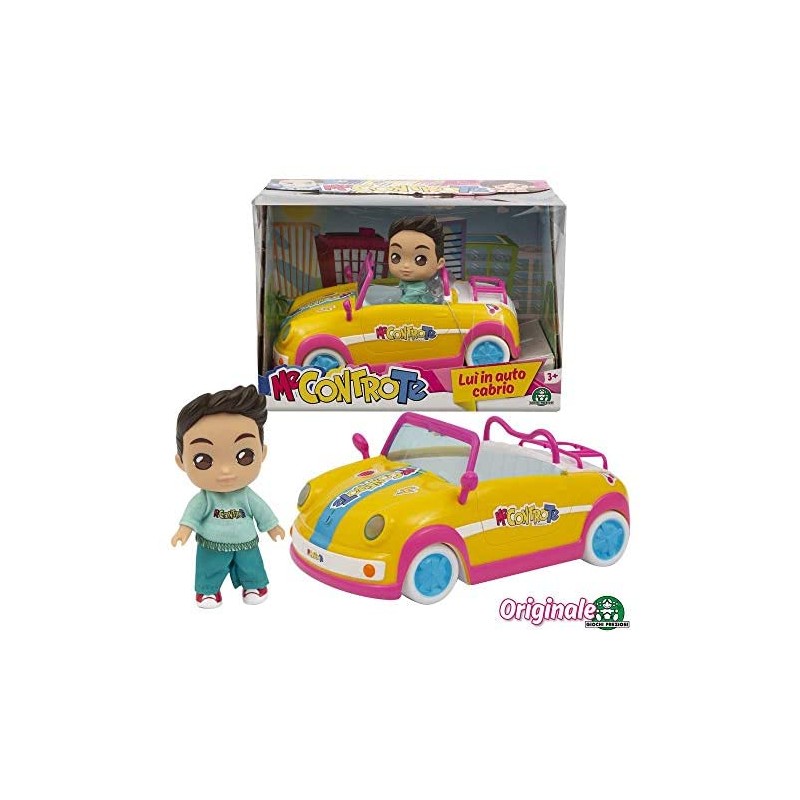 Me Contro Te- Giochi Preziosi Mini Doll 12 cm Luì in Auto Cabrio, Multicolore, MEC30000