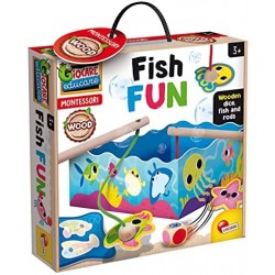Lisciani Giochi- Montessori Legno Fish Fun, Colore, 85828