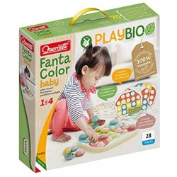 Quercetti - FantaColor Baby Play Bio, Multicolore, 84405