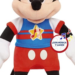 Giochi Preziosi - Topolino - morbido peluche musicale, basta premere la manina per attivare la musica, con funzione sonora e lum