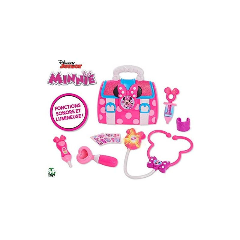 Giochi Preziosi - Minnie, valigetta da dottore, 8 accessori, con funzioni  sonori e luminose, MCN09000
