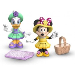 Giochi Preziosi - Minnie, 2 figure articolate da 7,5 cm con accessori, diversi modelli disponibili, MCN17110