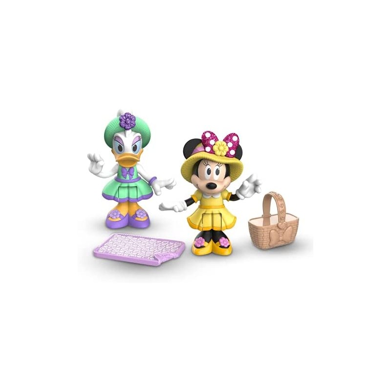 Giochi Preziosi - Minnie, 2 figure articolate da 7,5 cm con accessori, diversi modelli disponibili, MCN17110