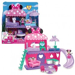 Giochi Preziosi - Minnie - playset casa con Topolina inclusa, 3 ambienti di gioco, 1 cucciolo e tanti accessori inclusi, si gioc