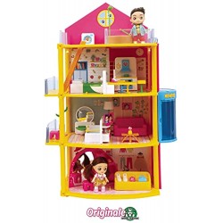 Giochi Preziosi - Me Contro Te - Casa Deluxe con due cutie dolls incluse Sofì e Luì, con tante stanze accessoriate e l ascensore