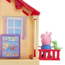 Giochi Preziosi - Peppa Pig- Playset Casa Pop Up, con 3 Stanze Diverse e 2 Personaggi Inclusi, trasportabile per giocare anche f