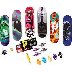 Spin Master - Tech Deck 6028845, Confezione da 6 mini skate, Modelli e colori assortiti
