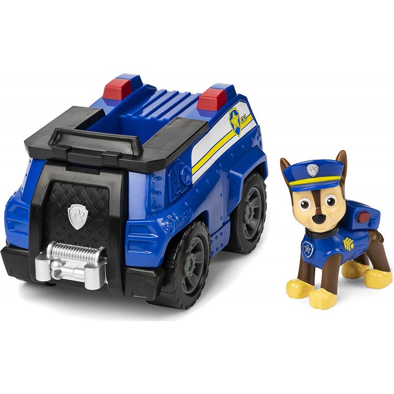 Spin Master - PAW Patrol, veicolo della polizia di Chase con personaggio per bambini dai 3 anni in su, SP6061799