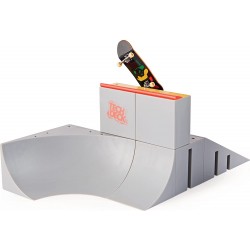 Spin Master - Tech Deck- Rampa Jump N Grind Starter Kit con tecnologia X-Connect, personalizzabile e modulabile, mini skate escl