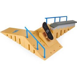 Spin Master - Tech Deck- Rampa Jump N Grind Starter Kit con tecnologia X-Connect, personalizzabile e modulabile, mini skate escl