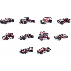 Spin Master - Meccano, Multimodello da 25 Supercar motorizzata, kit di costruzioni con 347 pezzi, attrezzi e fari funzionanti - 