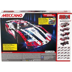 Spin Master - Meccano, Multimodello da 25 Supercar motorizzata, kit di costruzioni con 347 pezzi, attrezzi e fari funzionanti - 