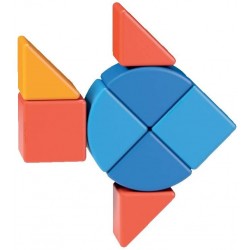 Geomag - magic cube, Colore Giallo, Arancione, Blu, POS210190