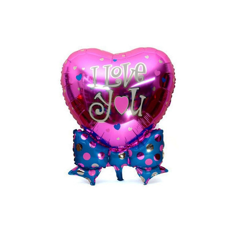 Palloncino Mylar Big Cuore Con Fiocco