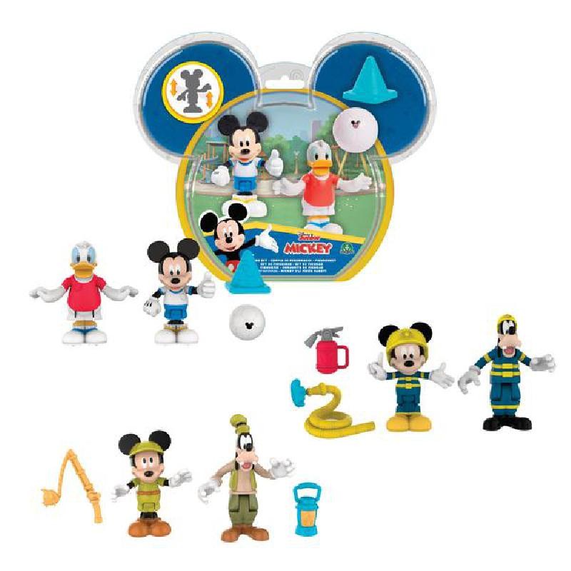 Giochi Preziosi - La casa di Topolino - Topolino, 2 statuine articolate da 7,5 cm con accessori, diversi modelli disponibili, gi