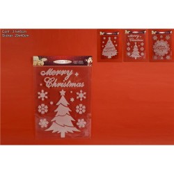 STICKER SOGGETTI NATALIZI FLOCCATO CM 29x40