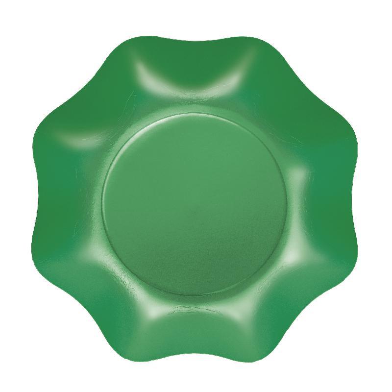 Piatti Fondi plastificati per alimenti Twenty - Verde - 10 pz - Ø cm 24, VERDE2T