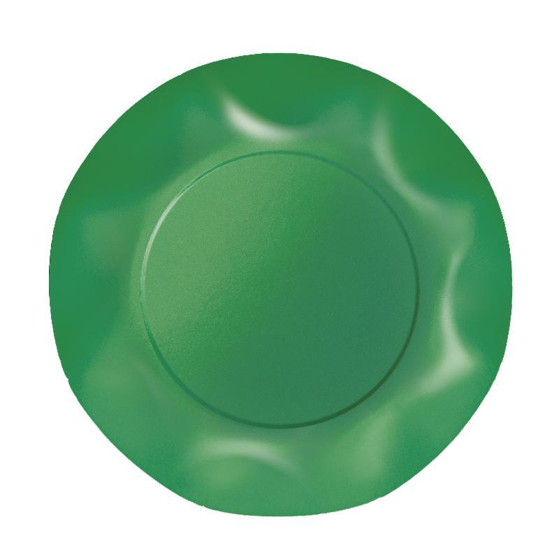 Piatti Grandi plastificati per alimenti Twenty - Verde - 10 pz - Ø cm 29,5, VERDE5T