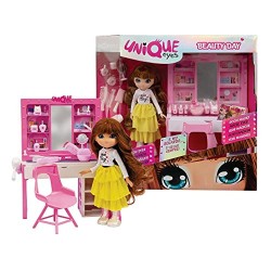Giochi Preziosi - Unique Eyes - Set Beauty Day con bambola articolata alta 25cm inclusa che segue il tuo sguardo, MYM02000