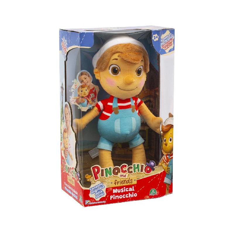 Pinocchio - Peluche Musicale Di 36 Cm Con Cappello, PNH10000