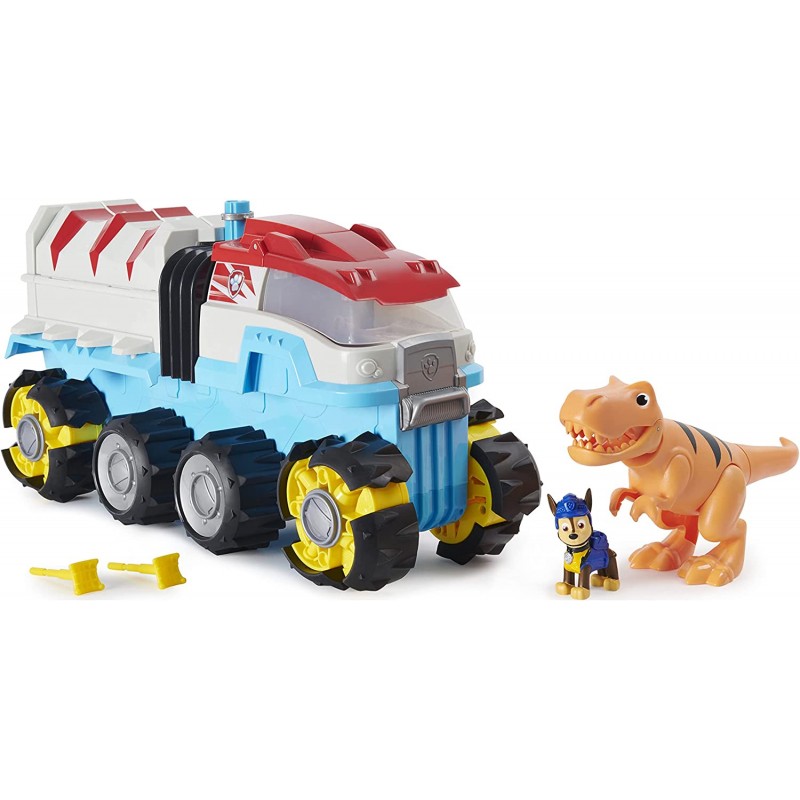 Spin Master - PAW Patrol, Dino Patroller veicolo motorizzato con Chase e T-Rex, 6058905