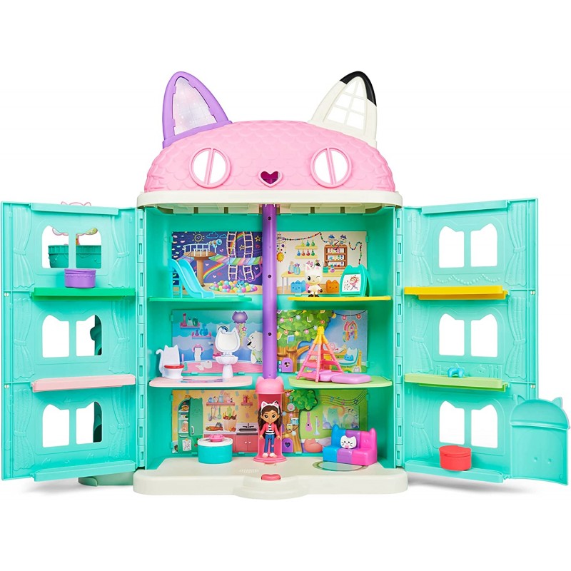 Gabby s Dollhouse, Playset casa delle bambole di Gabby, set con luci e suoni, 6060414