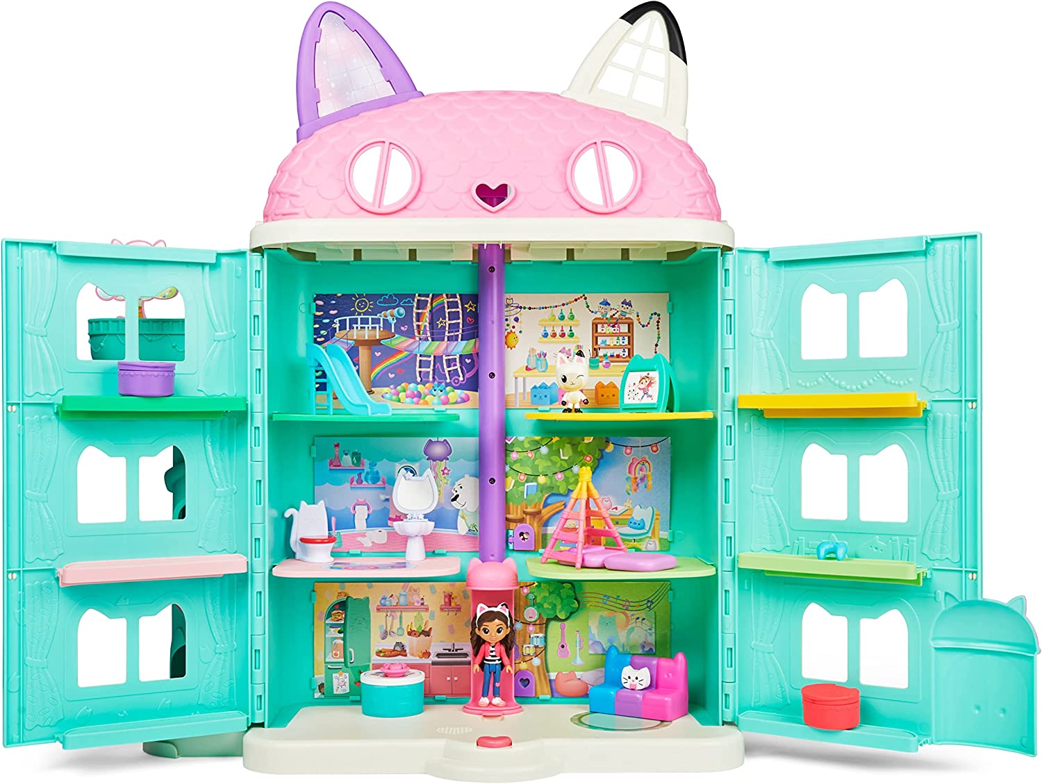 Gabby s Dollhouse, Playset casa delle bambole di Gabby, set con luci e  suoni, 6060414