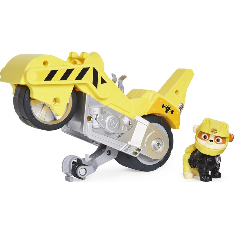 PAW Patrol, Veicolo Moto Pups di Rubble, motocicletta con motore a retrocarica, 6060543