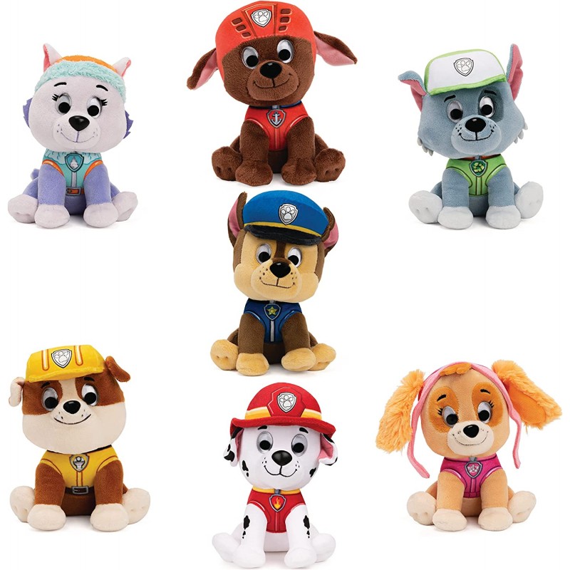 Spin Master - Paw Patrol, Peluche a Sorpresa di Un Cucciolo da 15cm Casuale, 6061061