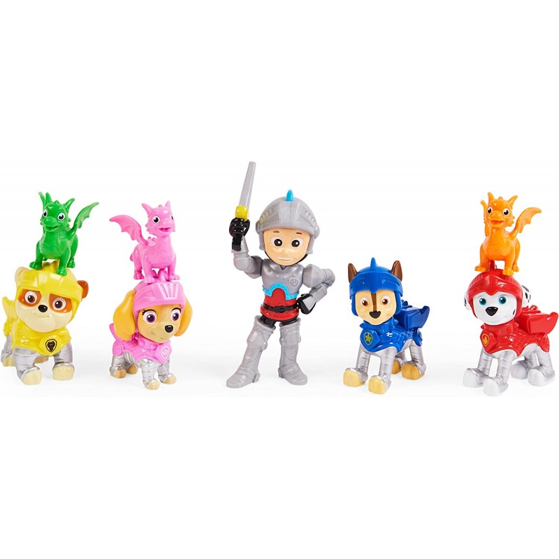 Paw Patrol Confezione Regalo 5 Personaggi Rescue Knights, 6062122