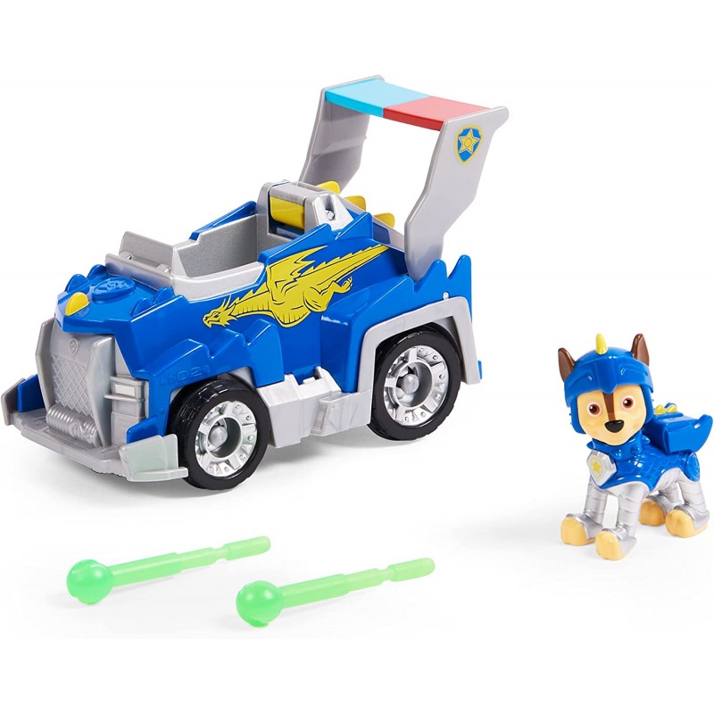 Paw Patrol - Veicolo Rescue Knights di Chase Veicolo della polizia con personaggio, 6063584