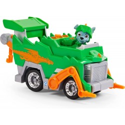 Paw Patrol - Veicolo Rescue Knights di Rocky Camion per la raccolta di rifiuti con personaggio, 6063588