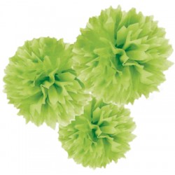 Set 3 Fluffy Carta 4'+9'+16' Verde Lime