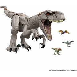 Jurassic World - Dominion Speed Dino Super Colossale Atrociraptor Action Figure, dinosauro giocattolo extra large (94 cm), M0313