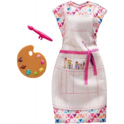 Mattel - Barbie Vestito Carriera da pittrice, Abito Beige Multicolor, con accessori, M03C78