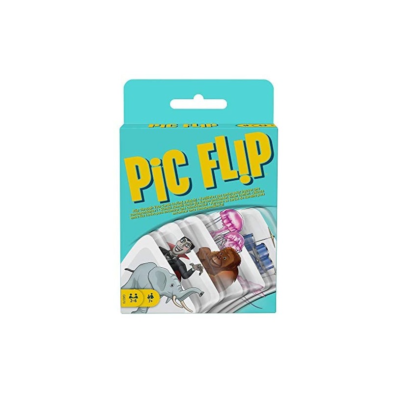 Mattel Pic Flip, 110 Carte da Gioco da Abbinare Fra Loro, Giocattolo per Bambini 7+ Anni, GKD70