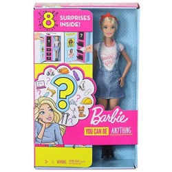 Barbie- Carriere a Sorpresa Bambola e 2 Outfit Ingegnere e Pattinatrice Giocattolo per Bambini 3+ Anni, GLH62