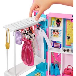 Mattel - Barbie Armadio dei Sogni, Include una Bambola con 4 Look Diversi e più di 25 Accessori, Giocattolo per Bambini 3+Anni, 