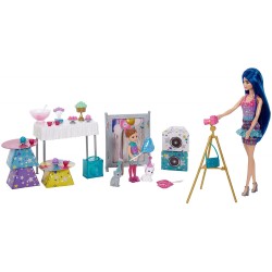 Mattel - Barbie - Color Reveal Festa a Sorpresa​ con Barbie, Chelsea e 2 Cuccioli, oltre 50 Accessori, per Bambini 3+, M03X24
