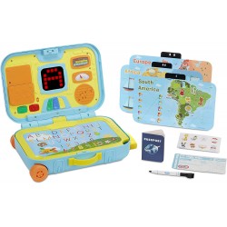 Little Tikes - Learn & Play Valigetta Apprendimento, Giocattolo interattivo ed educativo, Include mappe, passaporto e altro, Per