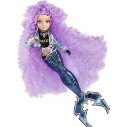 Mermaze Mermaidz - RIVIERA - Bambola alla moda sirena con coda che cambia colore in acqua calda e capelli ricci viola - MGA17358