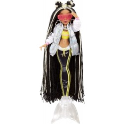 Mermaze Mermaidz - JORDIE - Bambola alla moda sirena con coda che cambia colore in acqua calda e ghiacciata e capelli biondi e n