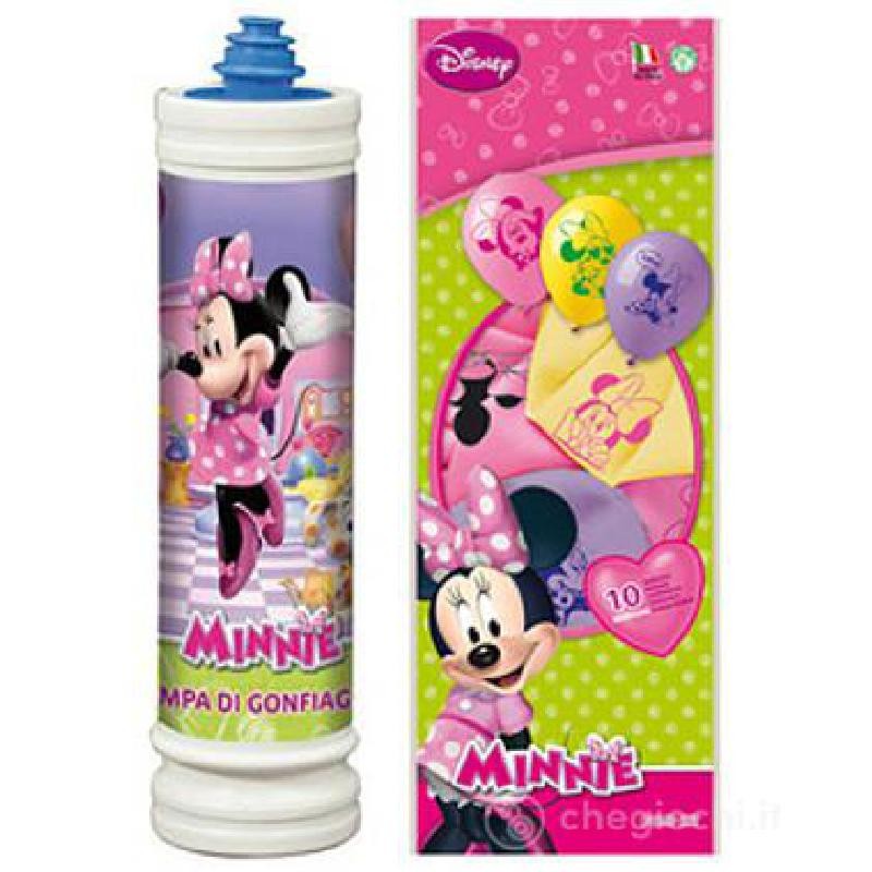 Kit Pompa e 10 Palloncini Colorati Minnie, Multicolore, Universale, SZ2335