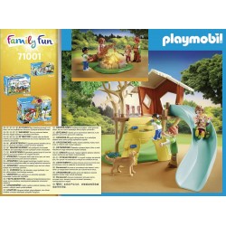 Playmobil - Family Fun 71001 - Casetta sull  albero con scivolo, falò con luce a LED - PM1001