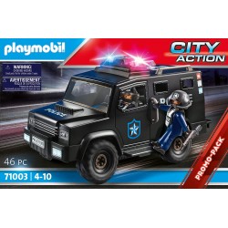 Playmobil - City Action 71003 - Camionetta della Polizia, Furgone della polizia con luci blu - PM1003