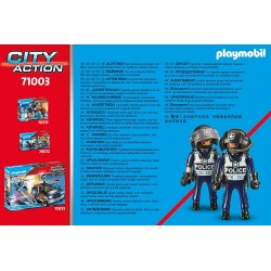 Playmobil - City Action 71003 - Camionetta della Polizia, Furgone della polizia con luci blu - PM1003