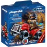 Playmobil - City Action 71090 - Quad Vigile del Fuoco, Con motore pull-back - PM1090